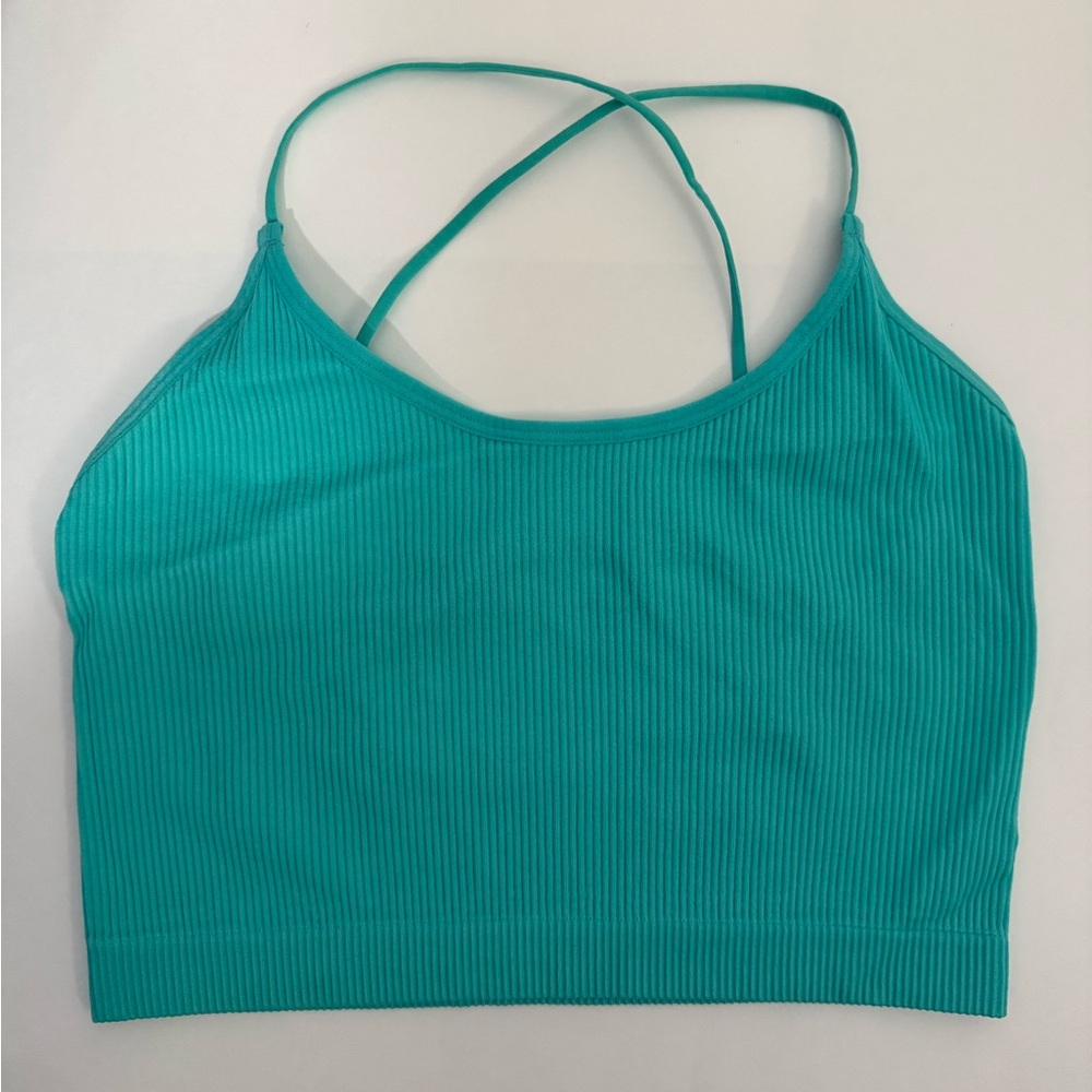 Colsie Aqua Ribbed Top